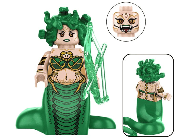 Medusa Minifigure – Gorgon Queen with Snake Hair Main image