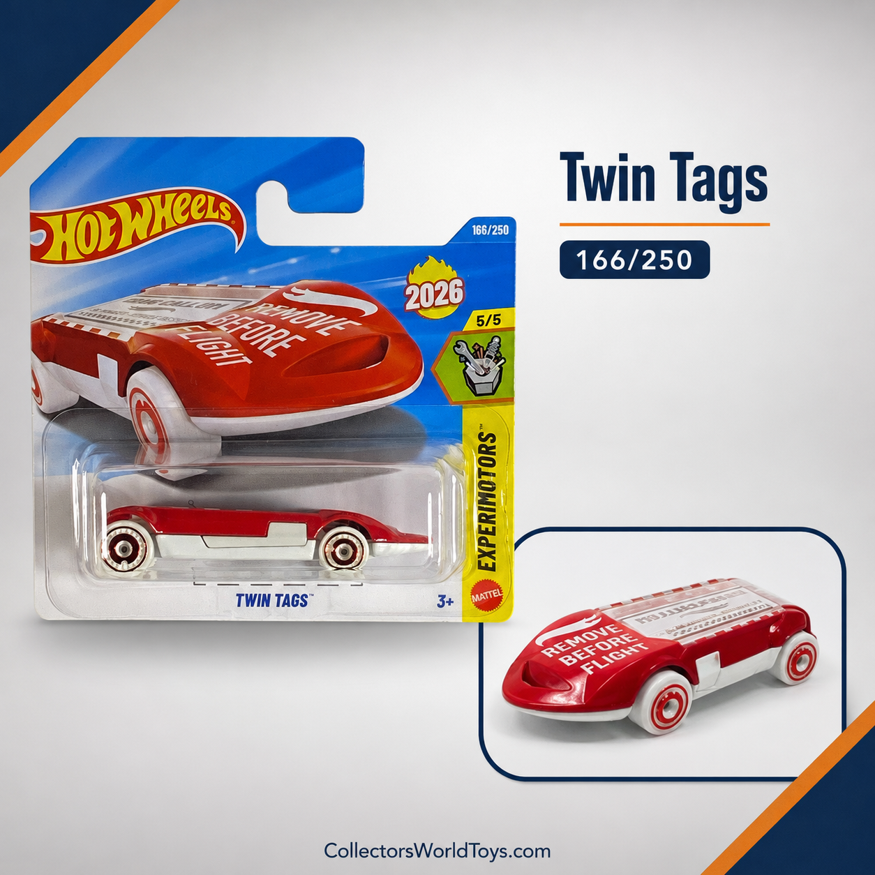 Hot Wheels Twin Tags | Experimotors Series 5/5 - 166/250