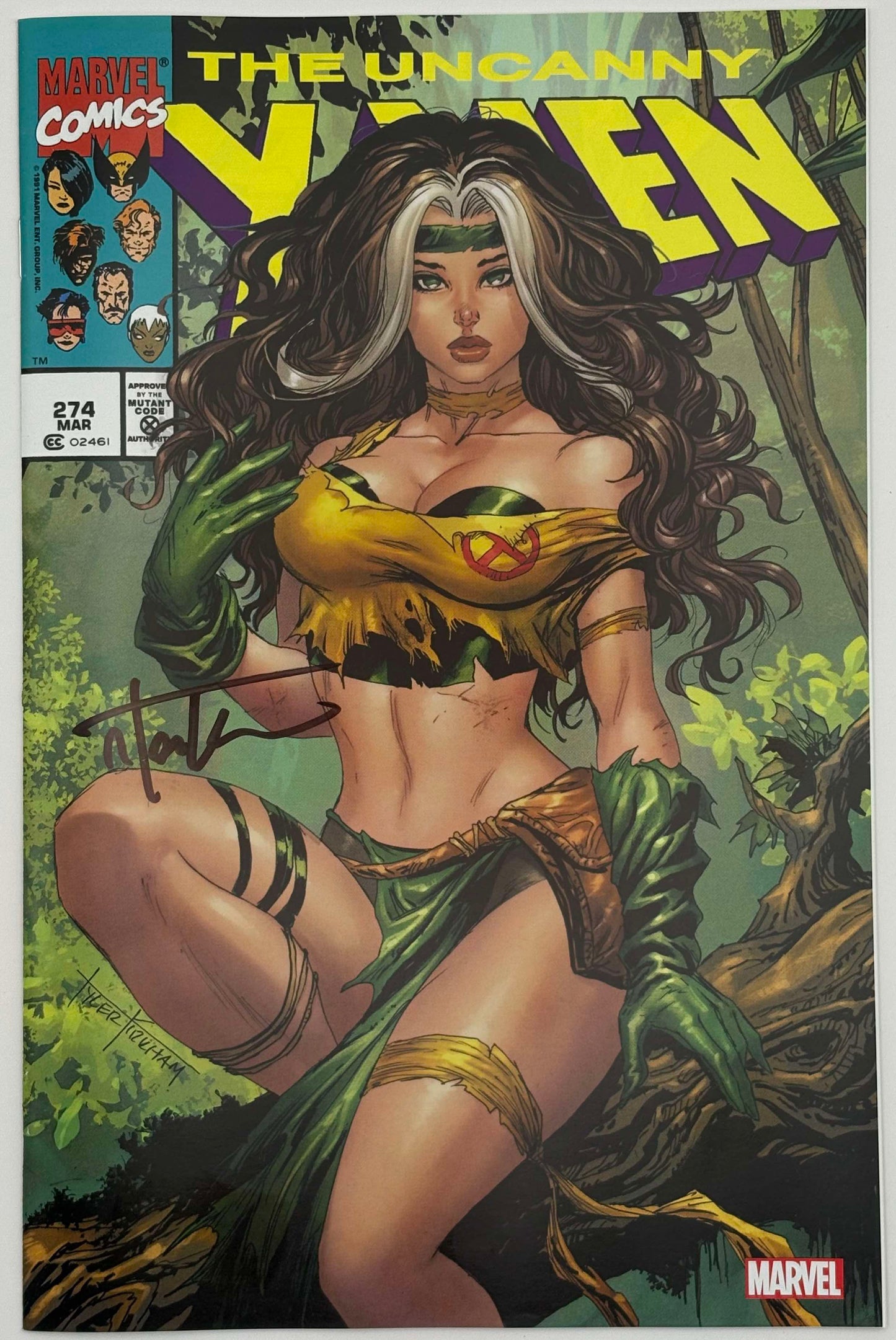 [Signed by Tyler Kirkham] UNCANNY X-MEN #274 FACSIMILE Kirkham UNKNOWN EXCL - Collectors World Toys