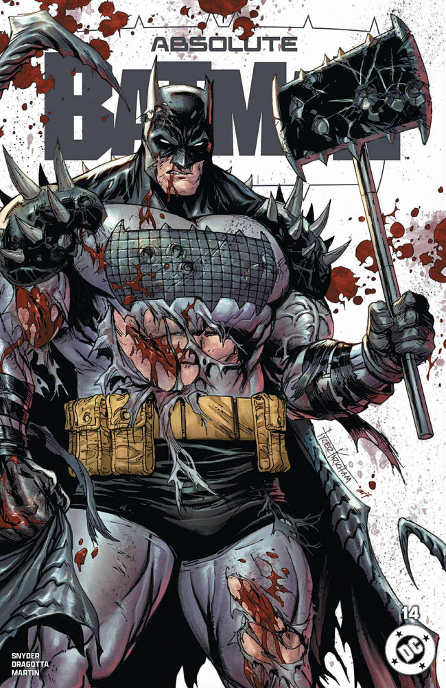ABSOLUTE BATMAN #14 TYLER KIRKHAM EXCLUSIVE BATLLE DAMAGED BATMAN VAR (11/2025) Hover Image