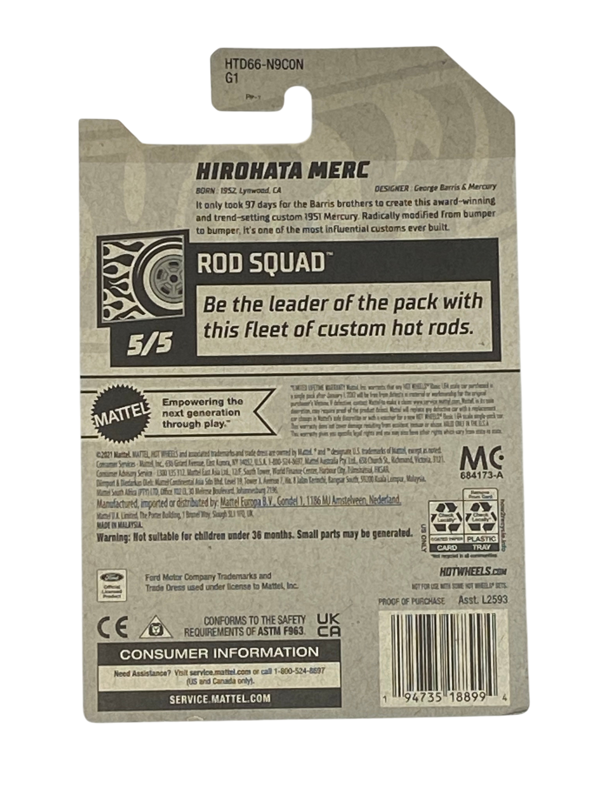 Hot Wheels Hirohata Merc | Rod Squad Series 5/5