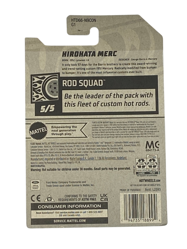 Hot Wheels Hirohata Merc | Rod Squad Series 5/5