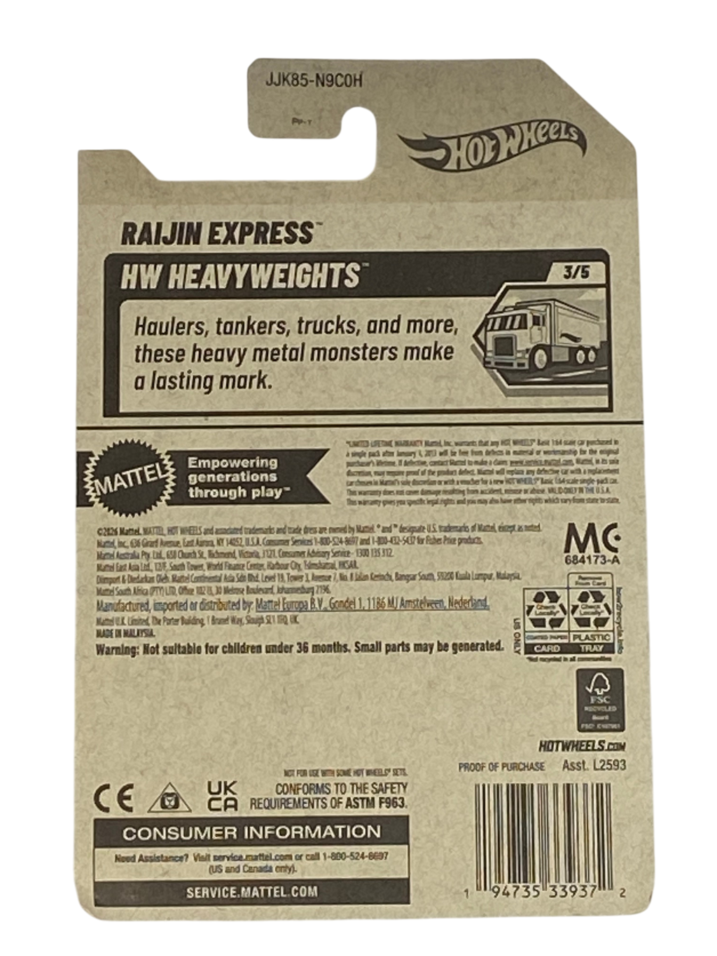 Hot Wheels Raijin Express | Heavy Weights Series 3/5