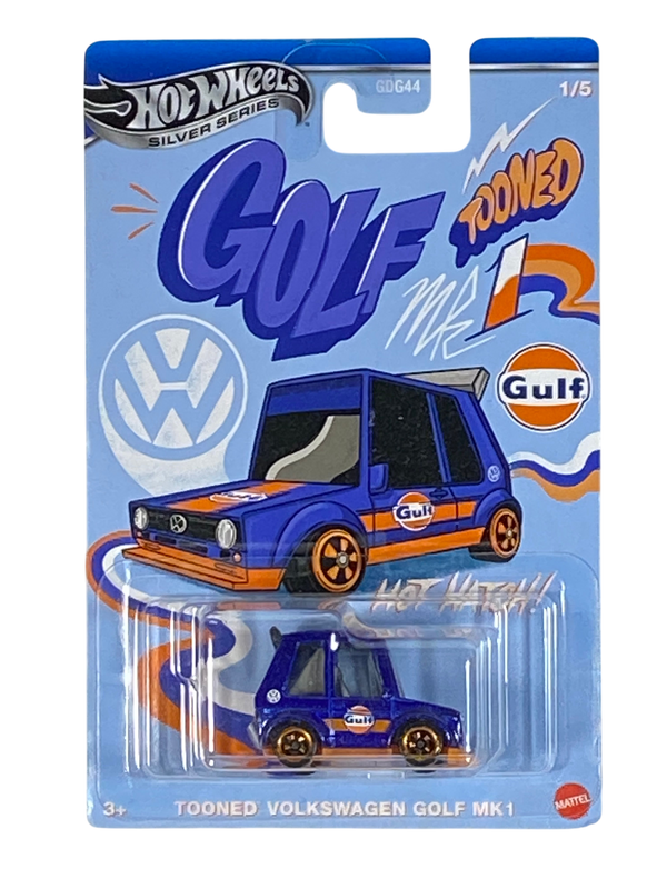 Hot Wheels Tooned Volkswagen Golf MK1 | Silver Series 1/5