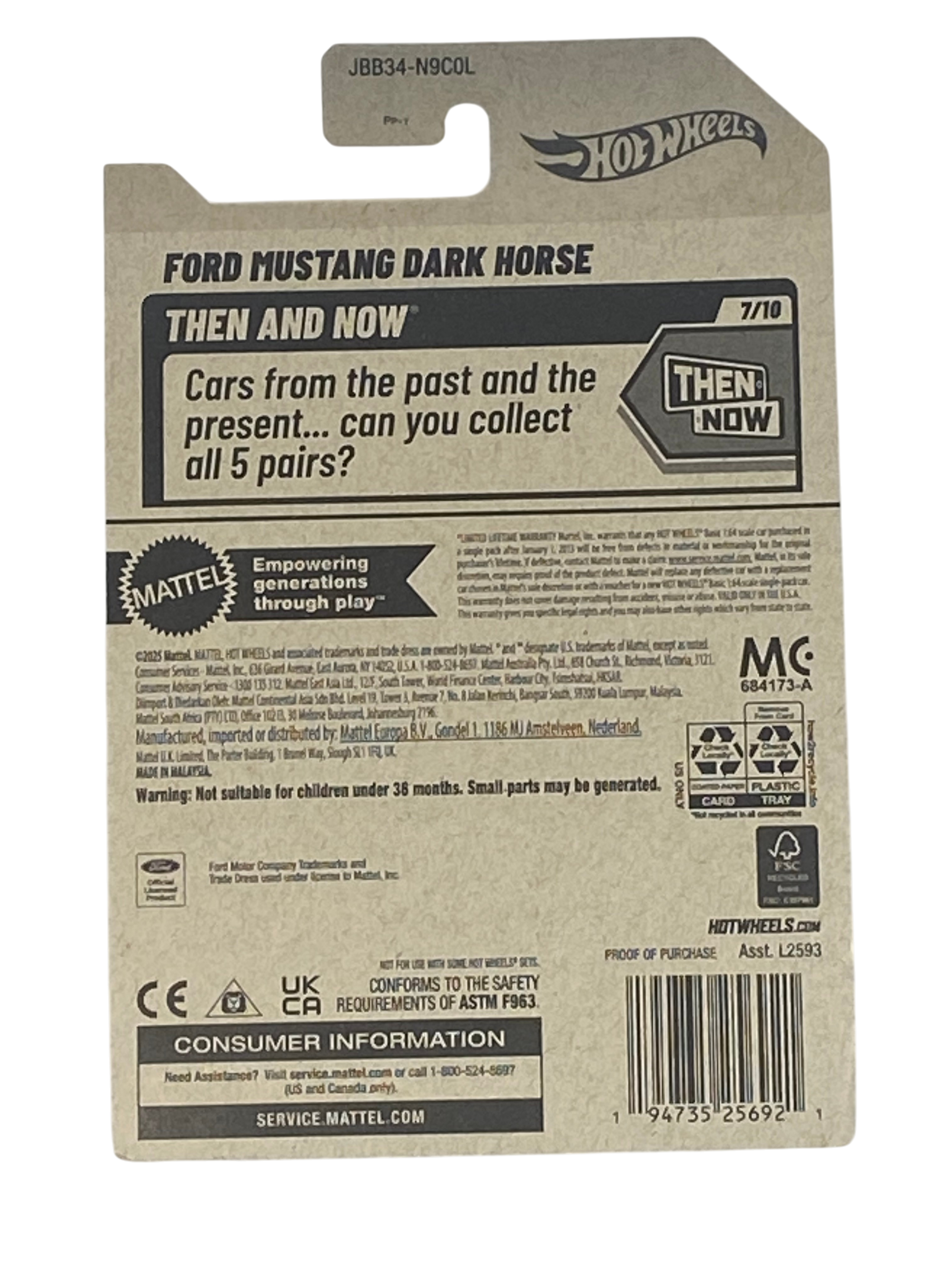 Hot Wheels Ford Mustang Dark Horse | Then and Now Series 7/10 Secondary image