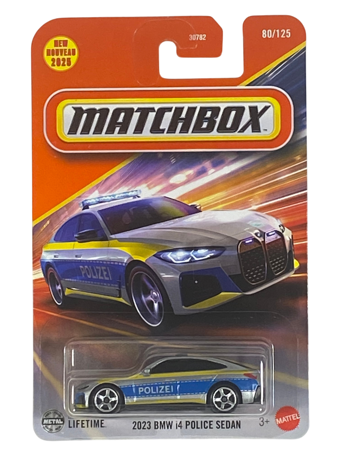 Matchbox 2023 BMW i4 Police Sedan | Matchbox Series 80/125 Main image