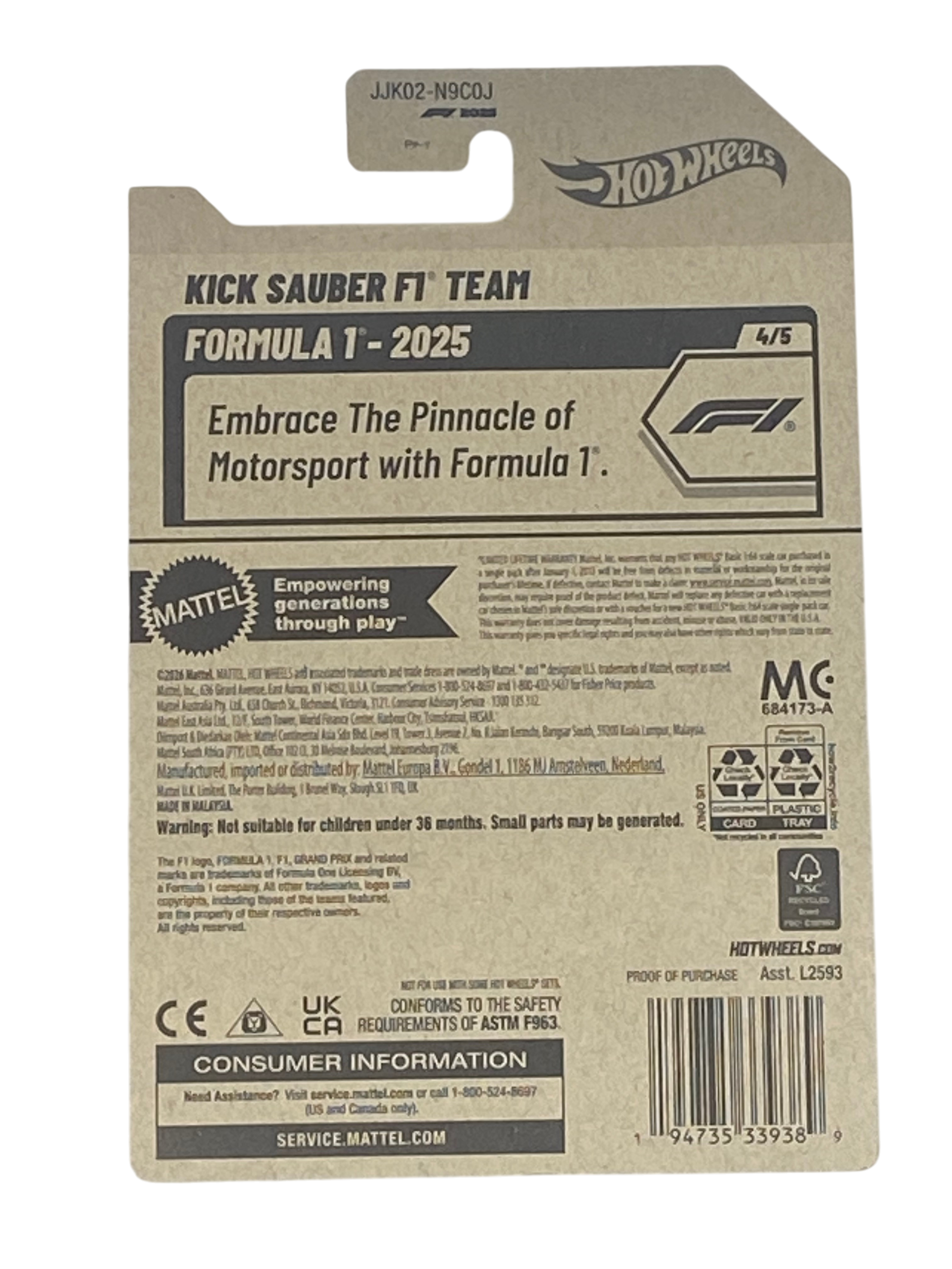 Hot Wheels Kick Sauber F1 Team | Formula 1 Series 4/5 Secondary image