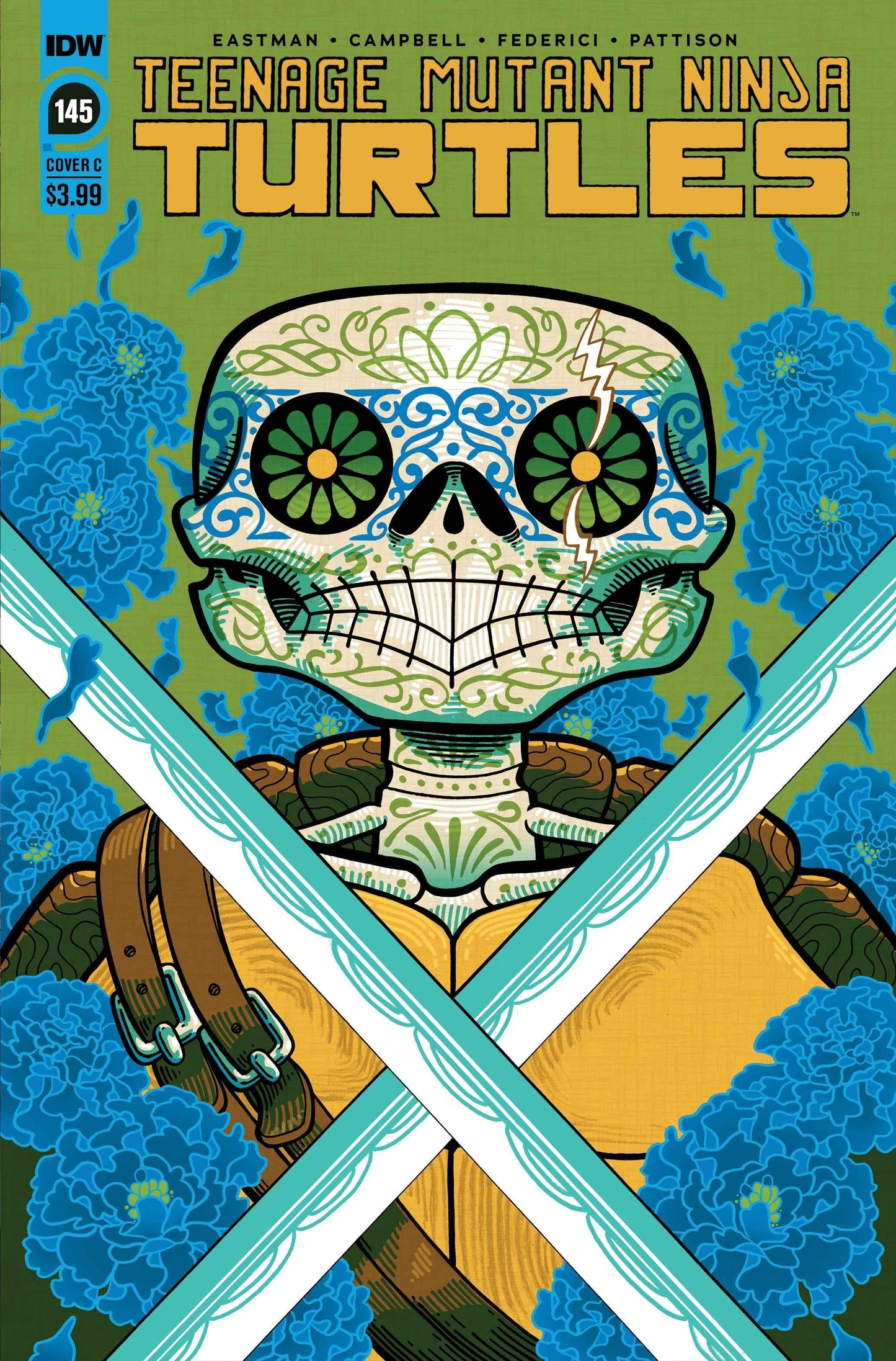 TEENAGE MUTANT NINJA TURTLES DIA DE LOS MUERTOS VARIANT COMIC BOOK SET ~ IDW