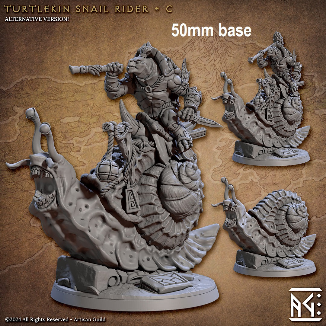 Turtlekin Snail Rider (Base Sculpt C) -