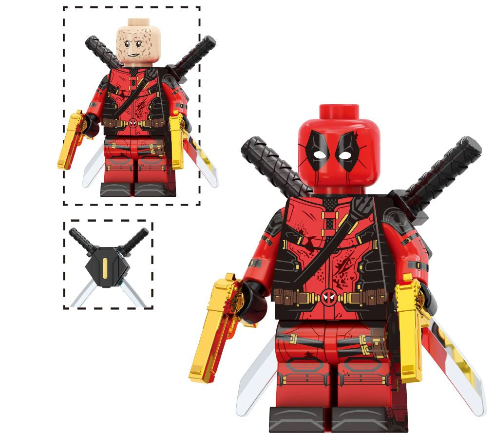 Red Mercenary Custom Minifig - Collectors World Toys