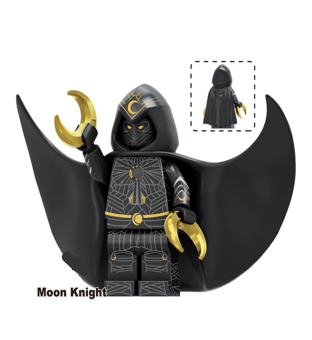 Moon Knight Custom black Minifigure Main image