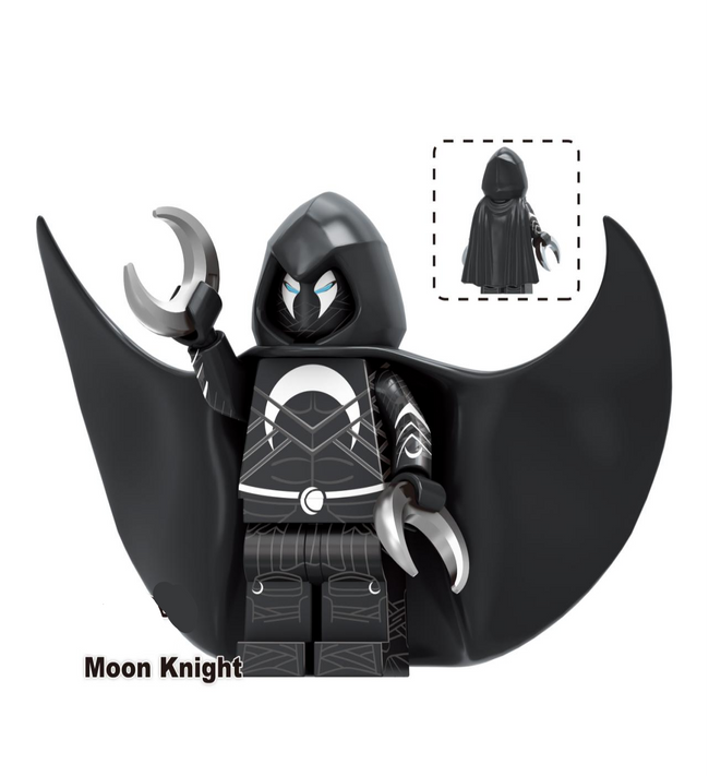 Moon Knight Custom black Minifigure - Collectors World Toys Hover Image