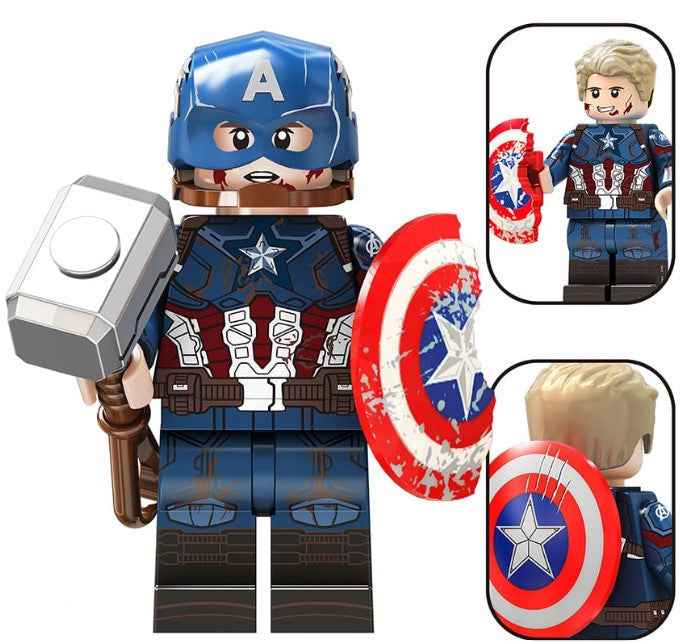 Battle Damaged Patriot Hero Custom Minifig