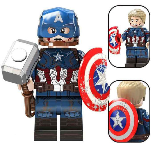 Battle Damaged Patriot Hero Custom Minifig