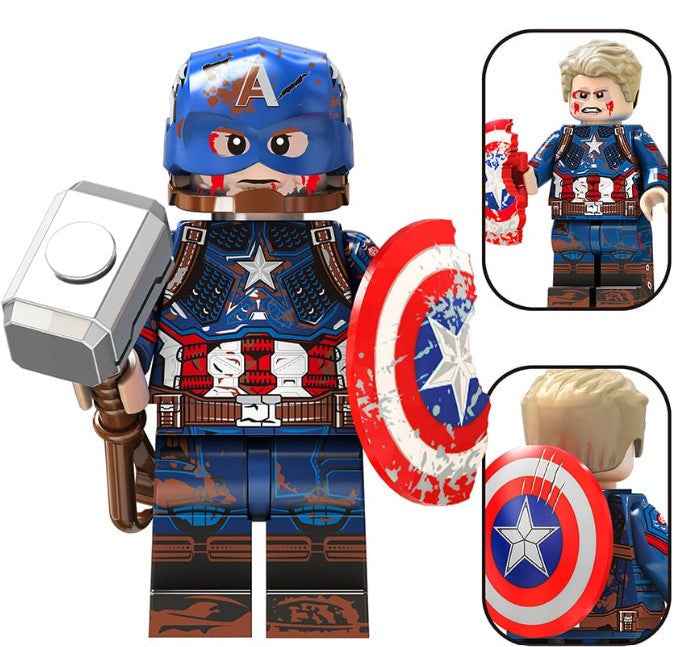 Battle Damaged Patriot Hero Custom Minifig
