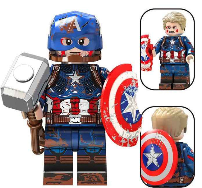 Battle Damaged Patriot Hero Custom Minifig Hover Image