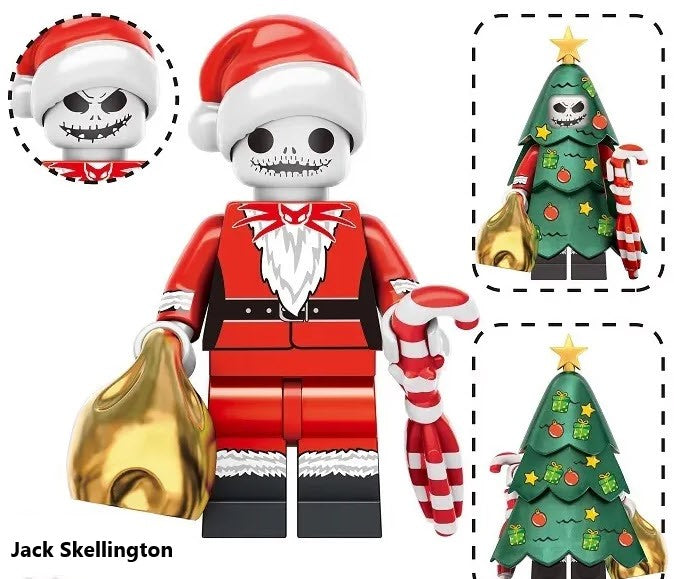 Christmas Jack Skellington Custom Minifigure – The Pumpkin King in Holiday Cheer! Main image