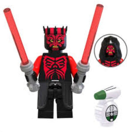 Darth Maul Custom Minifig - Collectors World Toys Hover Image