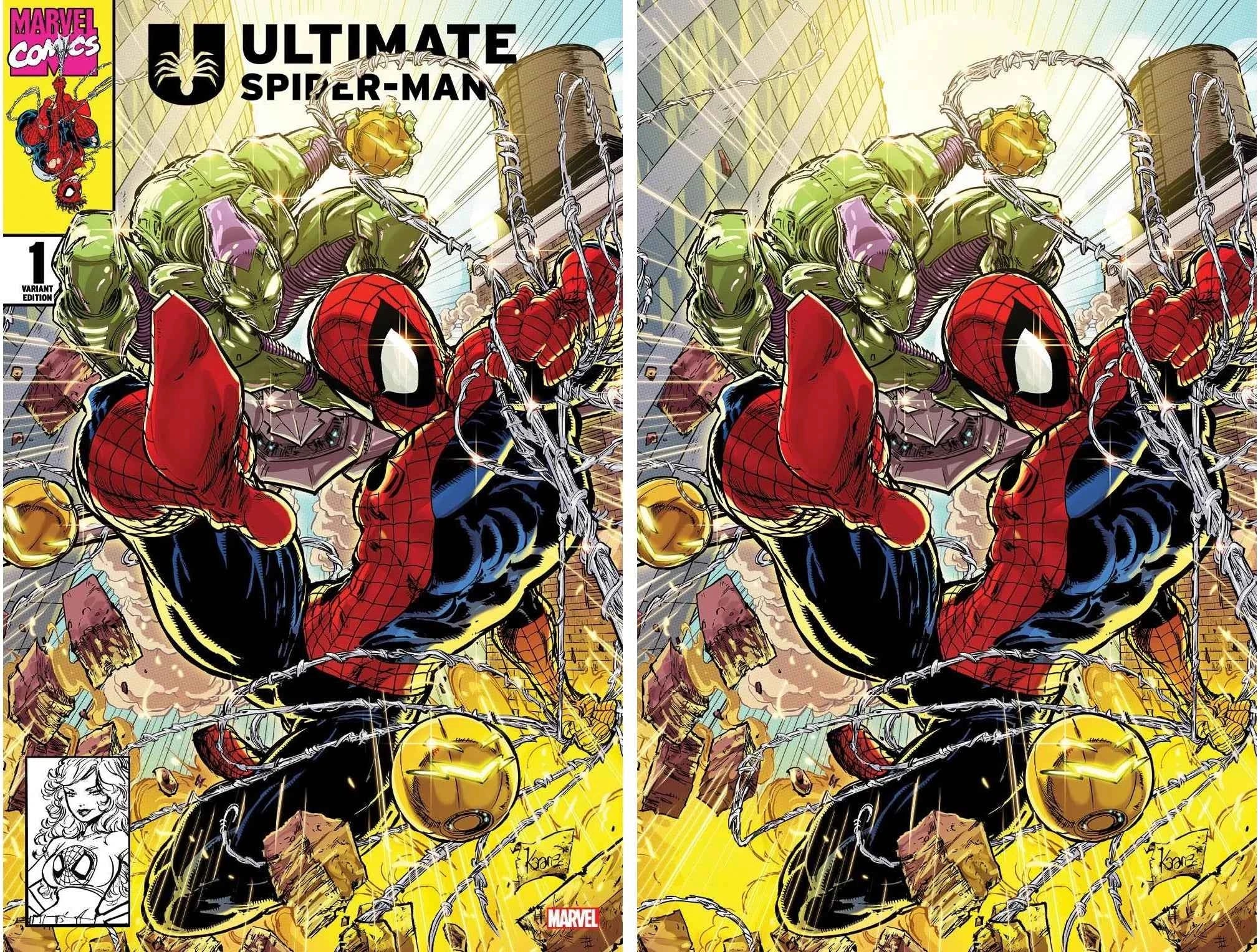 ULTIMATE SPIDER-MAN #1 (KAARE ANDREWS EXCLUSIVE TRADE/VIRGIN VARIANT SET)(2024) Main image