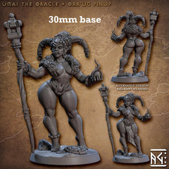 Umai the Oracle (Female Orc Cleric Pinup)