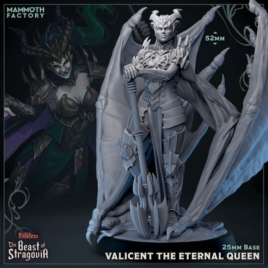 Valicent the Eternal Queen (Female Winged Tiefling Noble)