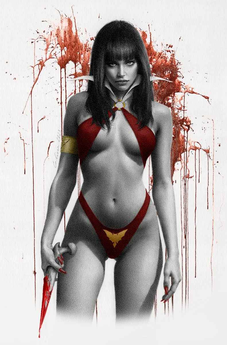 VAMPIRELLA/DRACULA: RAGE #5 (CELINA EXCLUSIVE VIRGIN VARIANT B) COMIC BOOK ~ Dynamite Main image