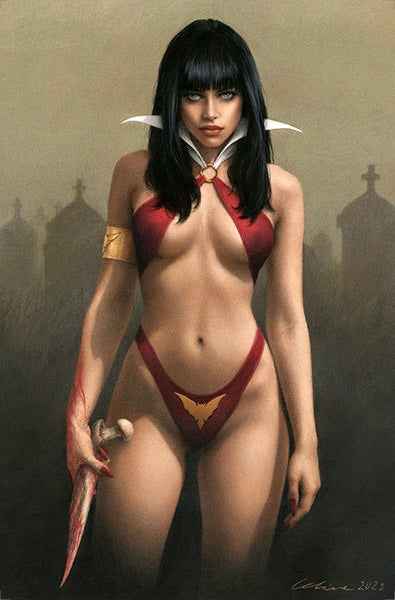 VAMPIRELLA/DRACULA: RAGE #5 (CELINA EXCLUSIVE VIRGIN VARIANT A) COMIC BOOK ~ Dynamite Main image