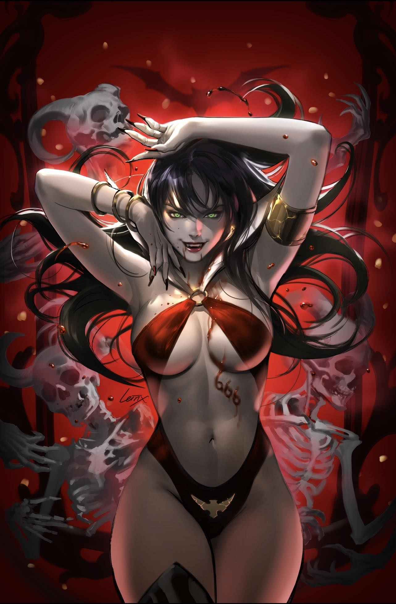 VAMPIRELLA #666 (LEIRIX LI EXCLUSIVE VIRGIN VARIANT A) ~ Dynamite Main image