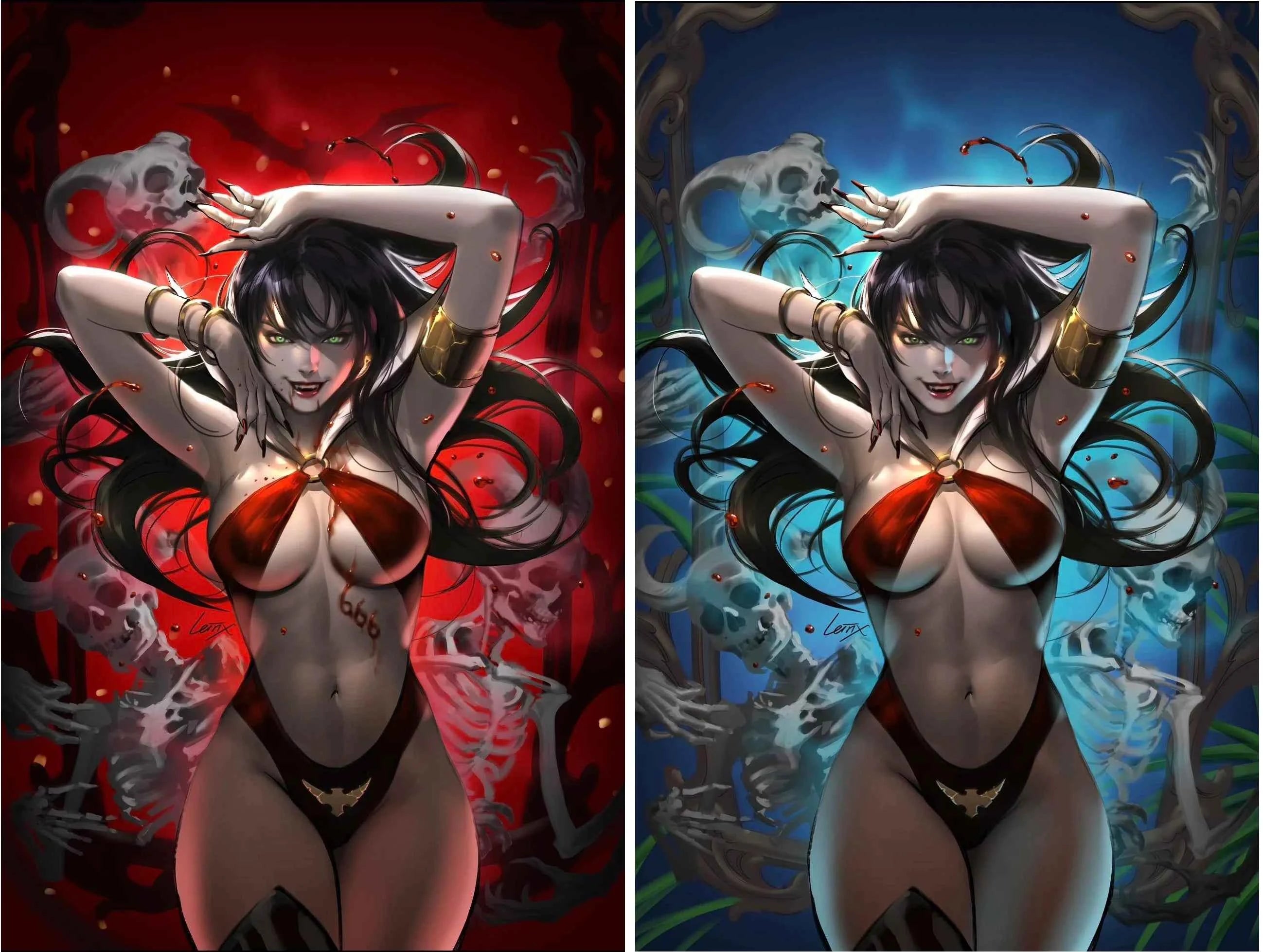 VAMPIRELLA #666 (LEIRIX LI EXCLUSIVE A & B VARIANT SET) ~ Dynamite Main image