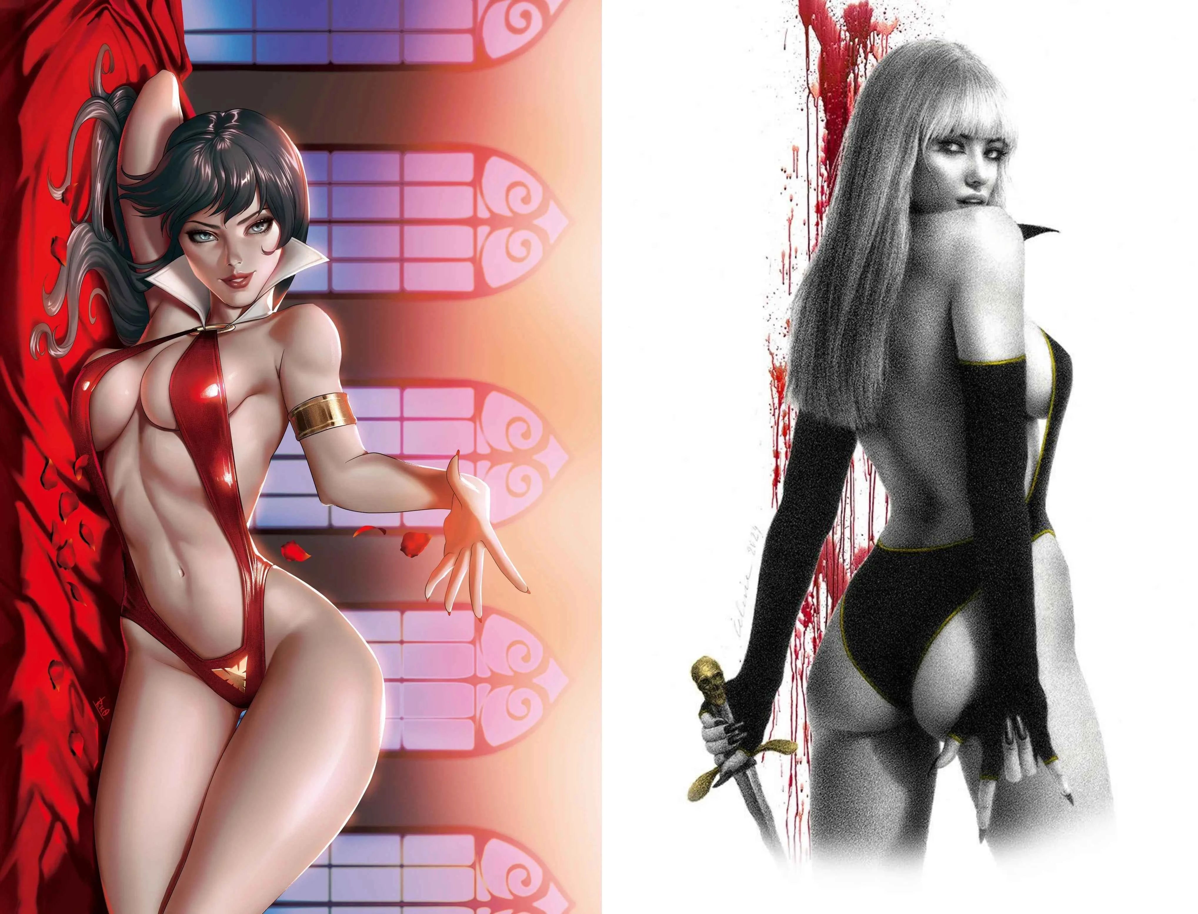 VAMPIRELLA #667 (CELINA/R1C0 EXCLUSIVE VIRGIN VARIANT SET)(LMTD 333 EACH w/COA) ~ Dynamite Main image