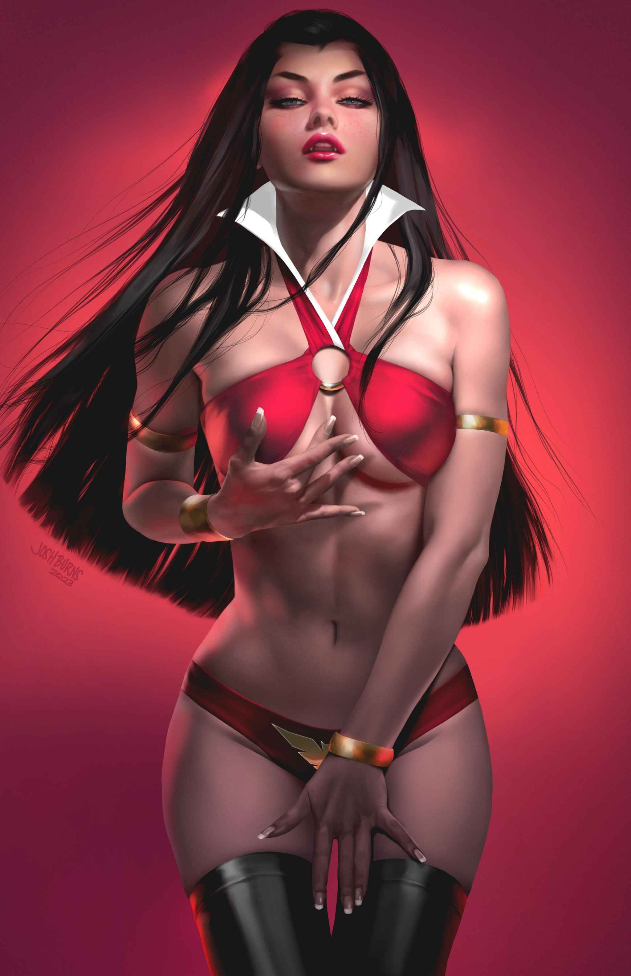 VAMPIRELLA: RAGE #1 (JOSH BURNS EXCLUSIVE VIRGIN VARIANT) COMIC BOOK ~ Dynamite Main image