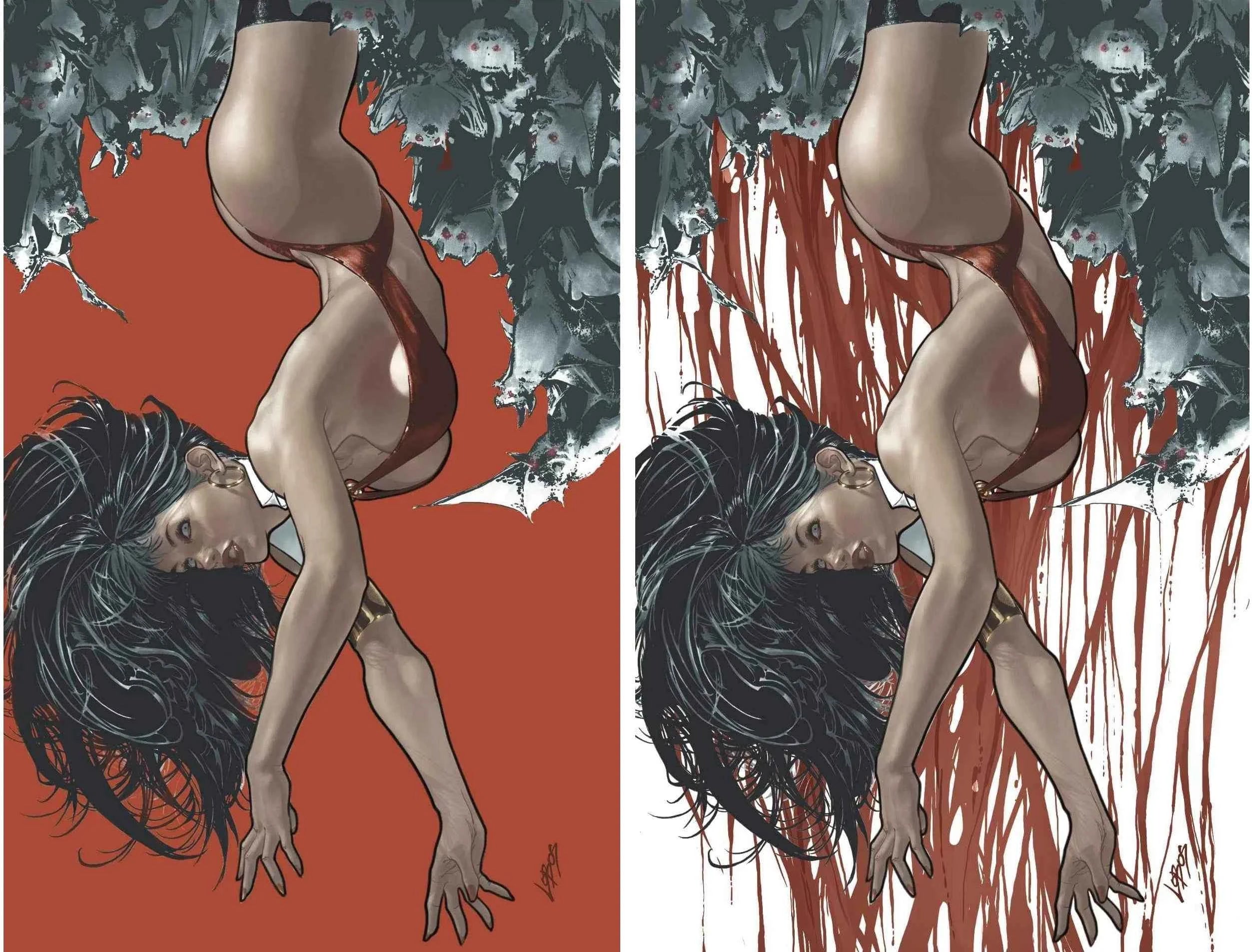 VAMPIRELLA/DRACULA: RAGE #6 (LOBOS EXCLUSIVE VIRGIN VARIANT A & B SET) ~ Dynamite Main image