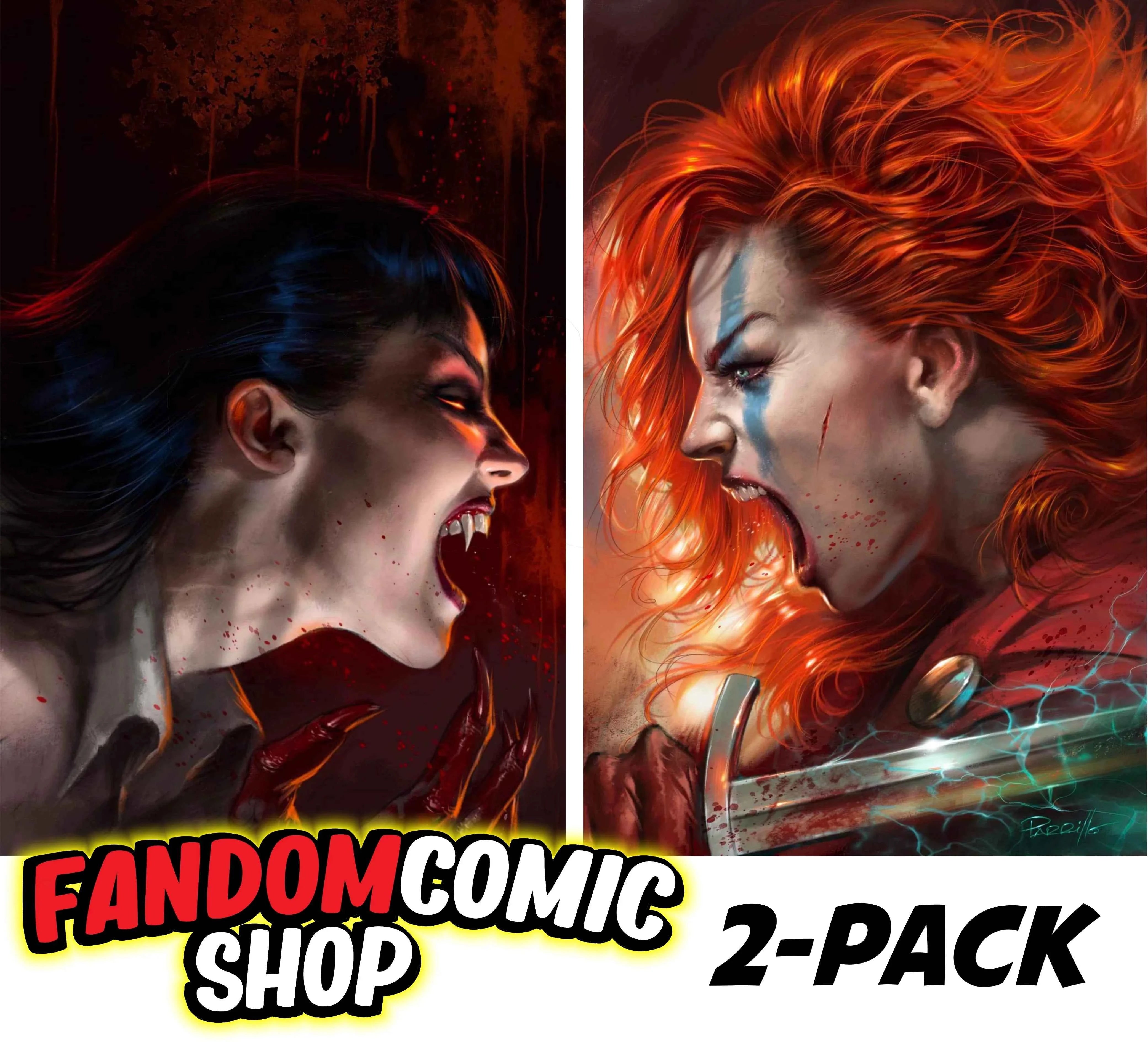 VAMPIRELLA #669 & RED SONJA: EMPIRE OF THE DAMNED #2 (LUCIO PARRILLO EXCLUSIVE SET A)(LIMITED TO 500) ~ Dynamite Main image