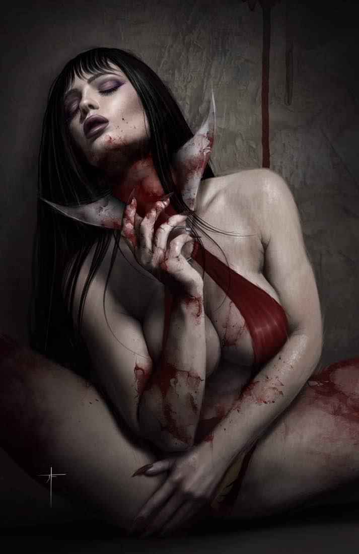 VAMPIRELLA vs. THE SUPERPOWERS #3 (JAY FERGUSON EXCLUSIVE VIRGIN VARIANT) COMIC BOOK ~ Dynamite Main image