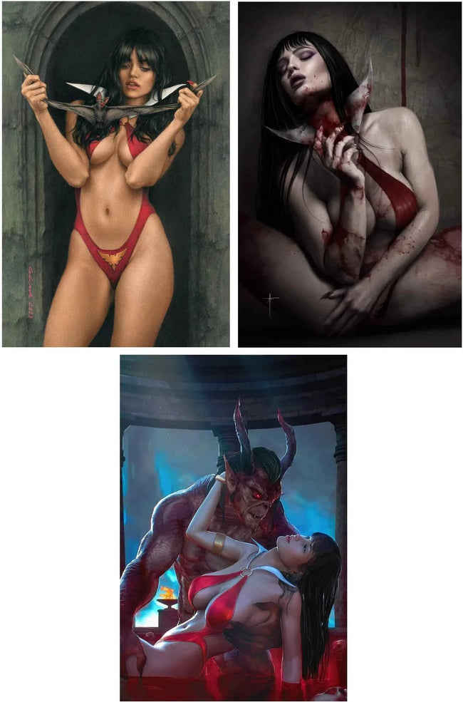 VAMPIRELLA vs. THE SUPERPOWERS #3 (TIAGO DA SILVA, CELINA & FERGUSON EXCLUSIVE VIRGIN VARIANT SET) Hover Image