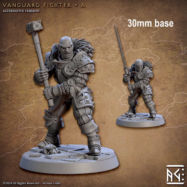 Vanguard Fighter: Base Sculpt A (Male Human Fighter) - Hover Image