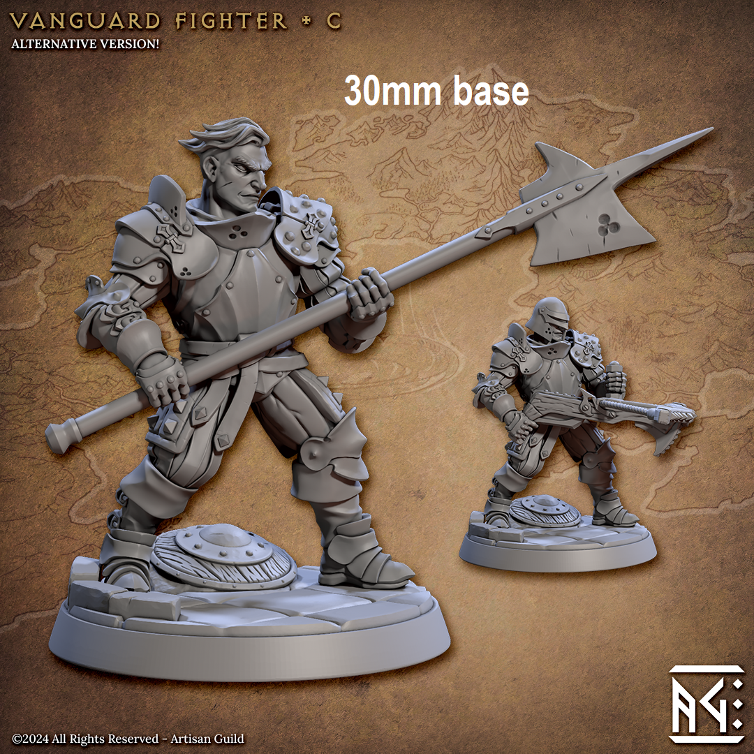 Vanguard Fighter: Base Sculpt C (Male Human Fighter) -