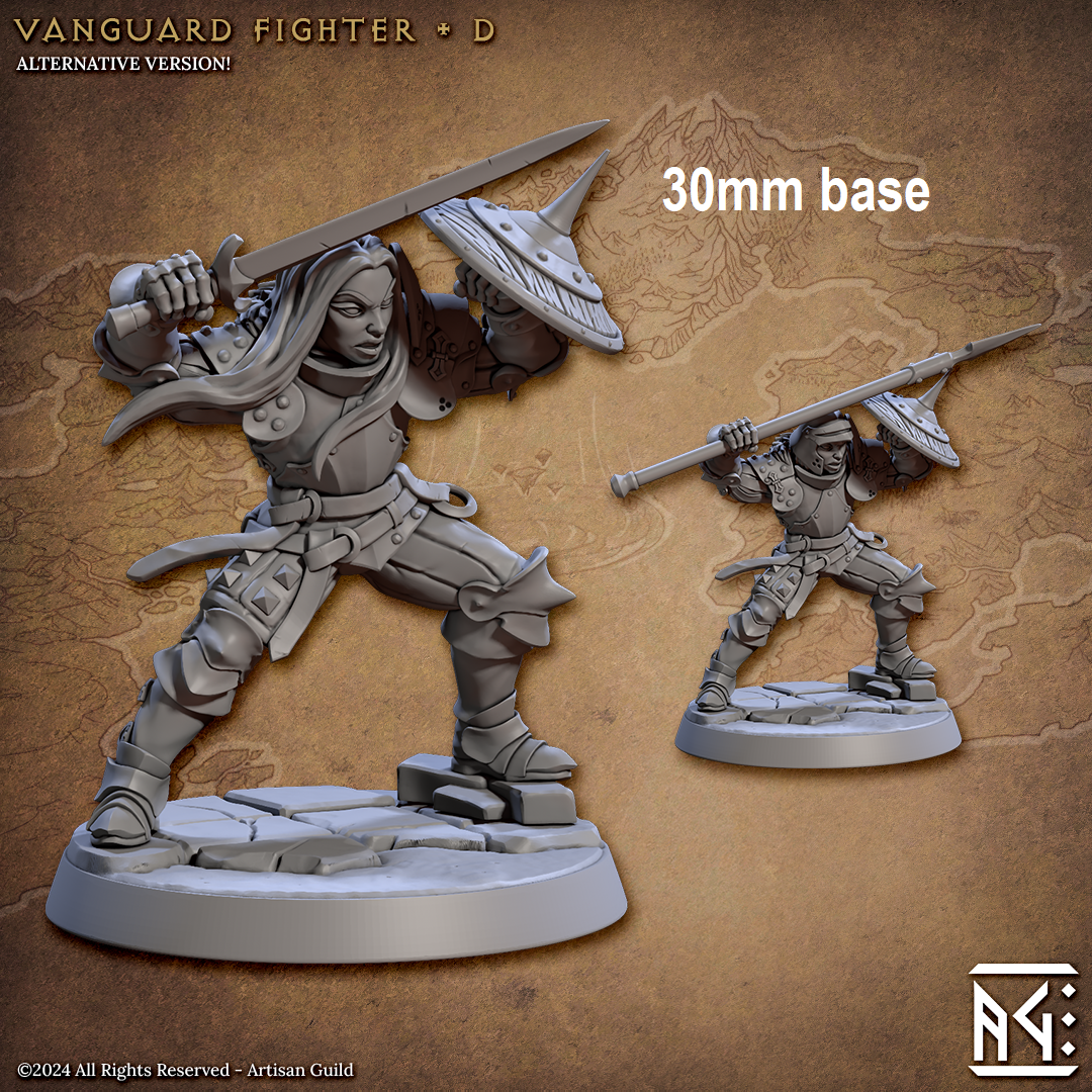 Vanguard Fighter: Base Sculpt D (Female Human Fighter) -