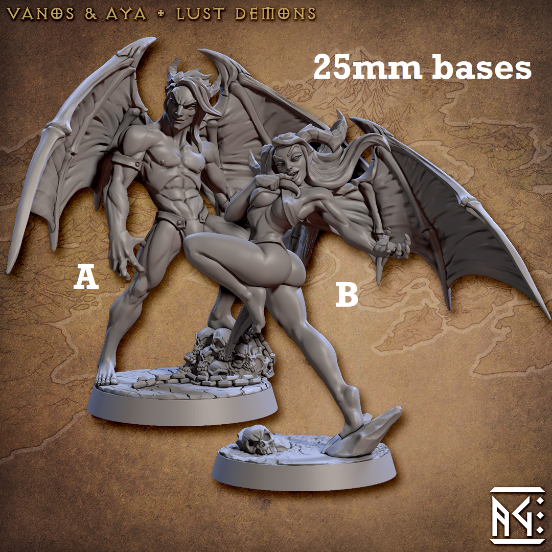 Vanos & Aya, Lust Demons (Incubus & Succubus Pinups) -