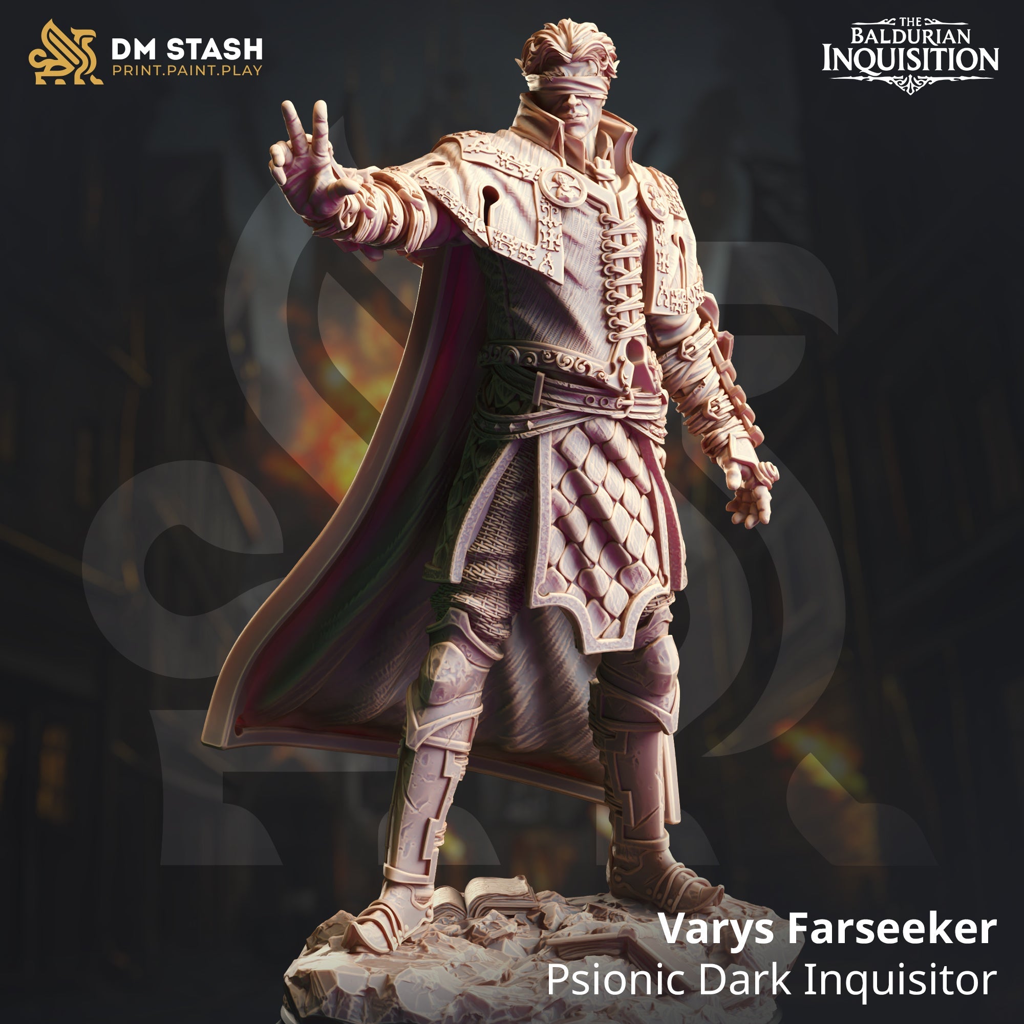 Varys Farseeker, Psionic Dark Inquisitor (Male Half-Elf Clairvoyant) Main image