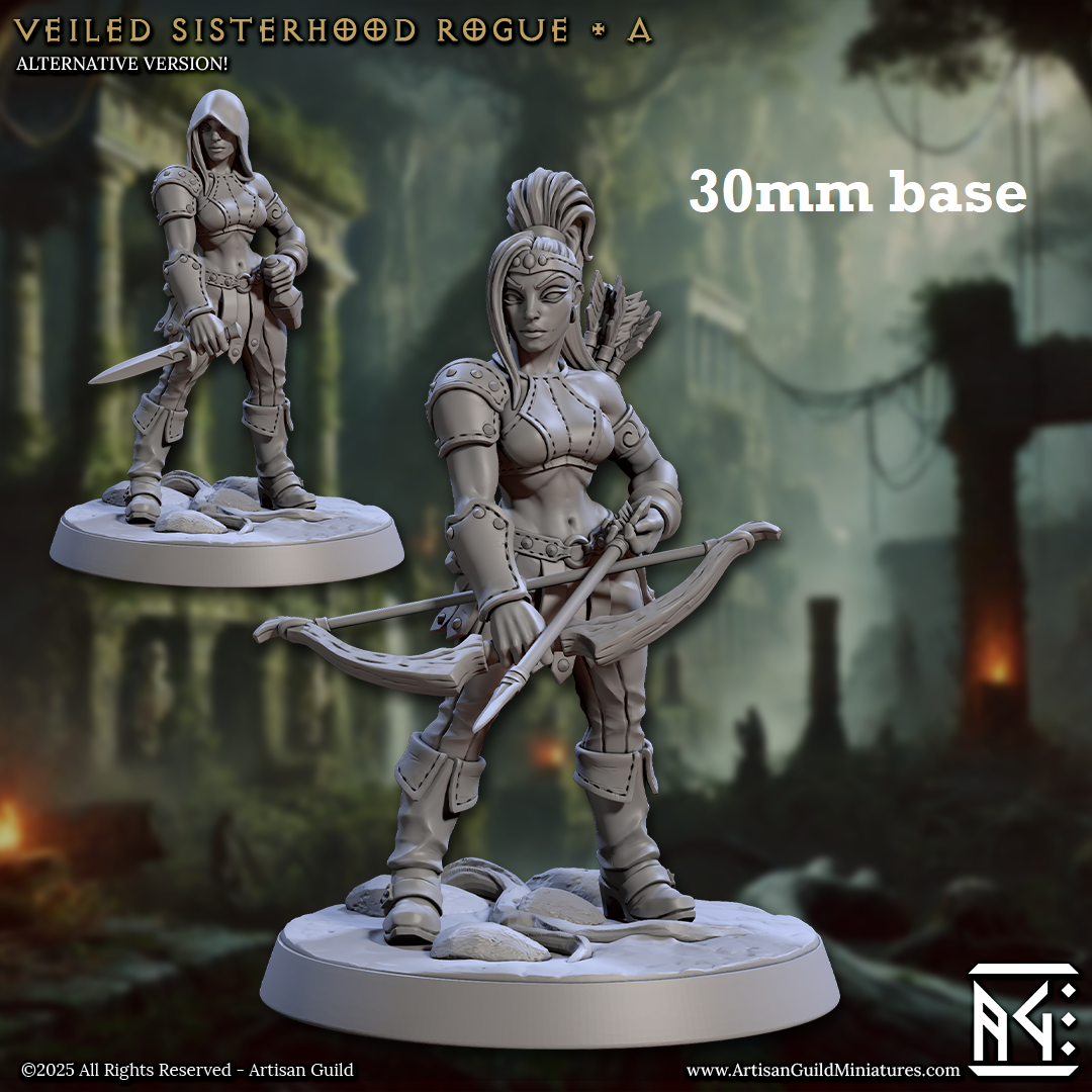 Veiled Sisterhood Rogue: Sculpt A (Female Human Ranger / Assassin) Main image