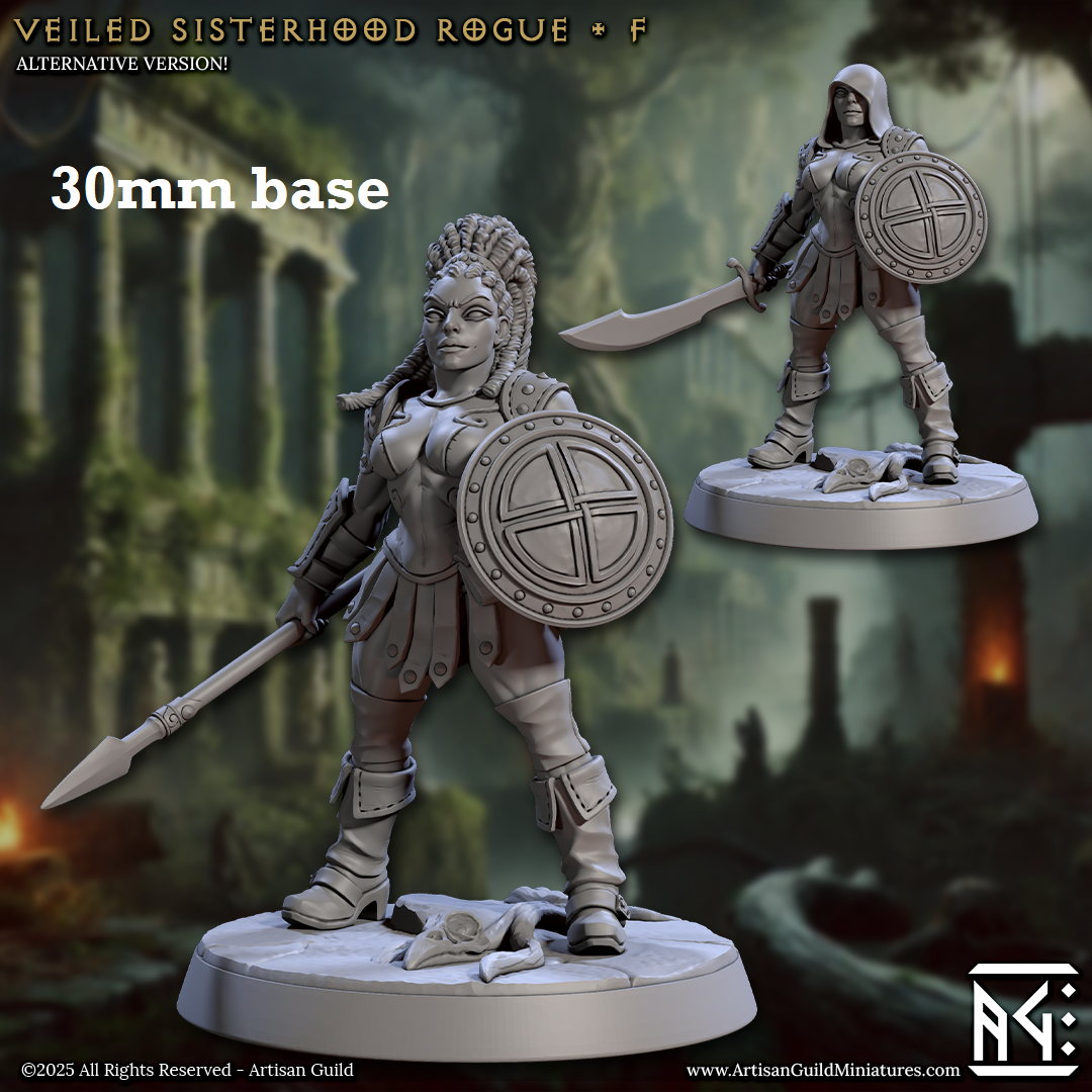 Veiled Sisterhood Rogue: Sculpt F (Female Human Fighter) -