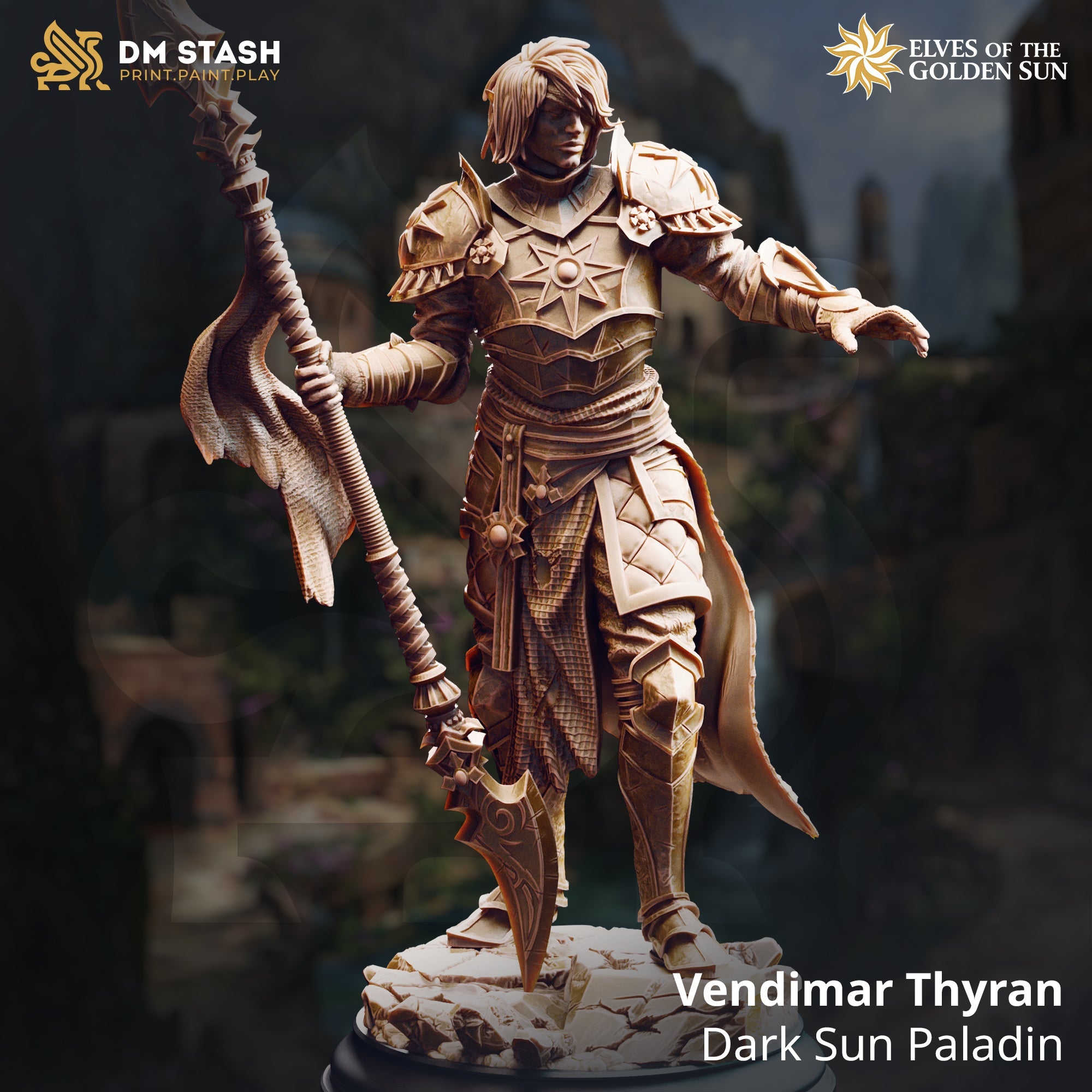 Vendimar Thyran, Dark Sun Paladin (Male Sun Elf Paladin) Main image