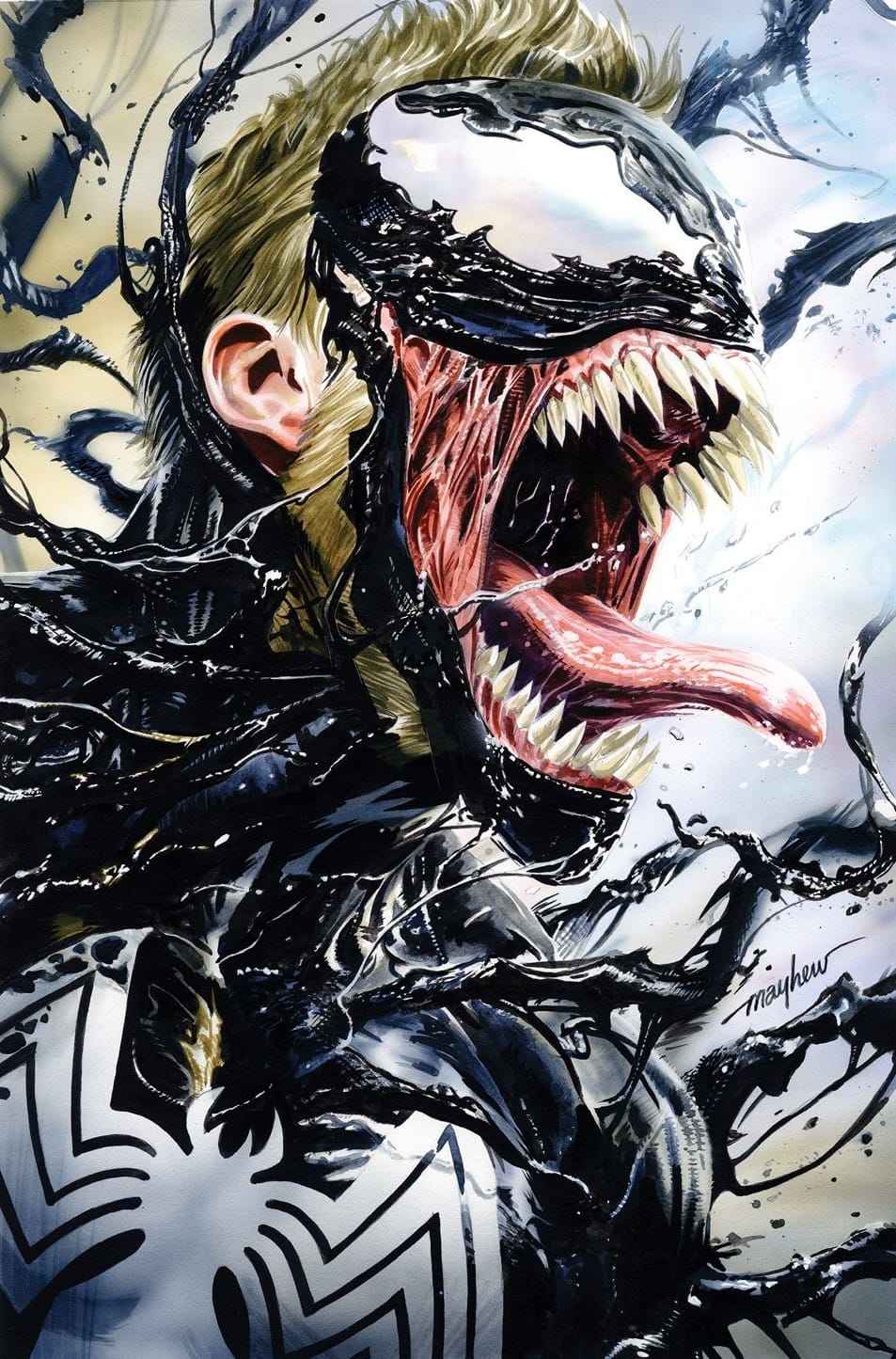 VENOM: SEPARATION ANXIETY #1 (MIKE MAYHEW EXCLUSIVE VIRGIN VARIANT) COMIC BOOK Main image