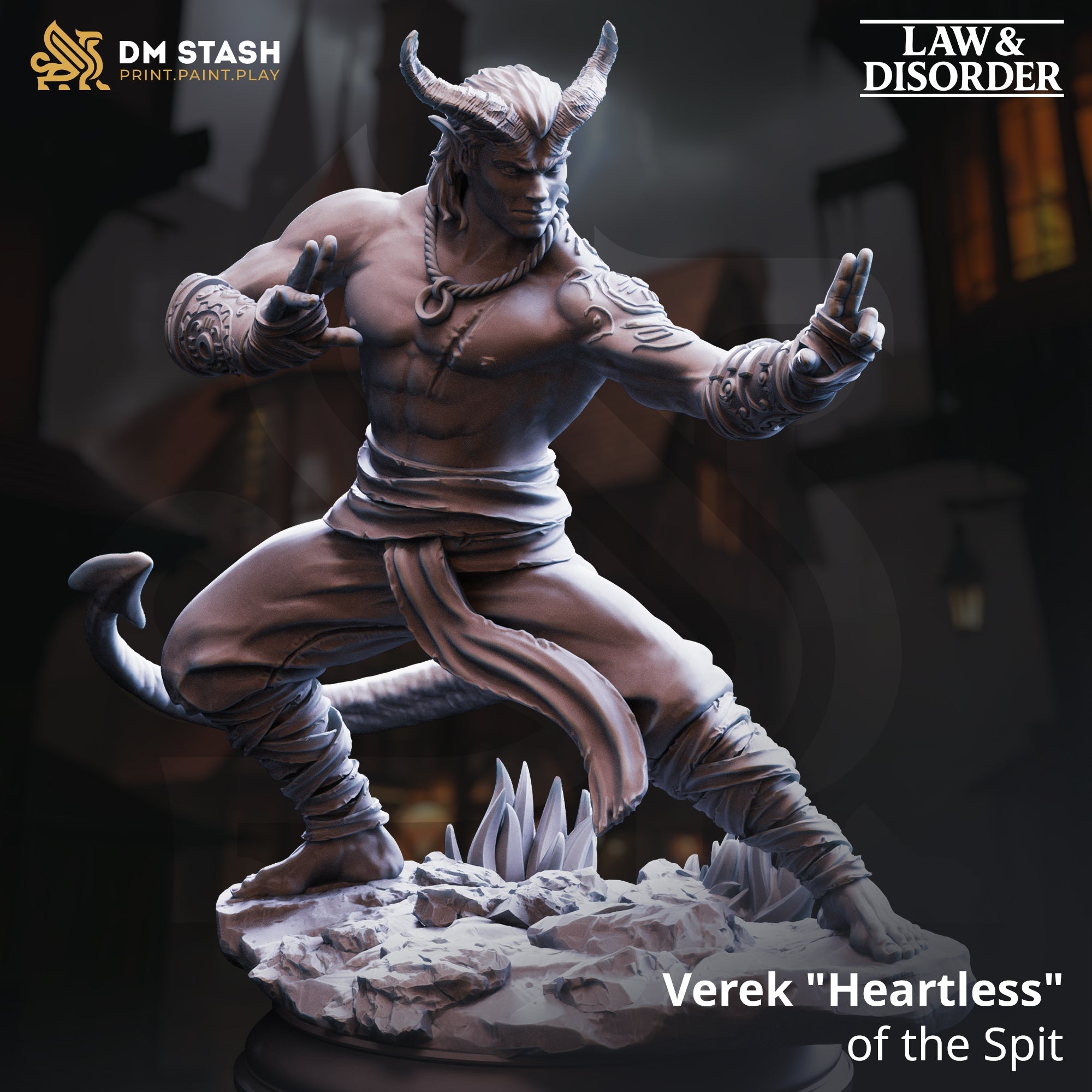 Verek "Heartless" of the Spit (Male Tiefling Monk) Main image