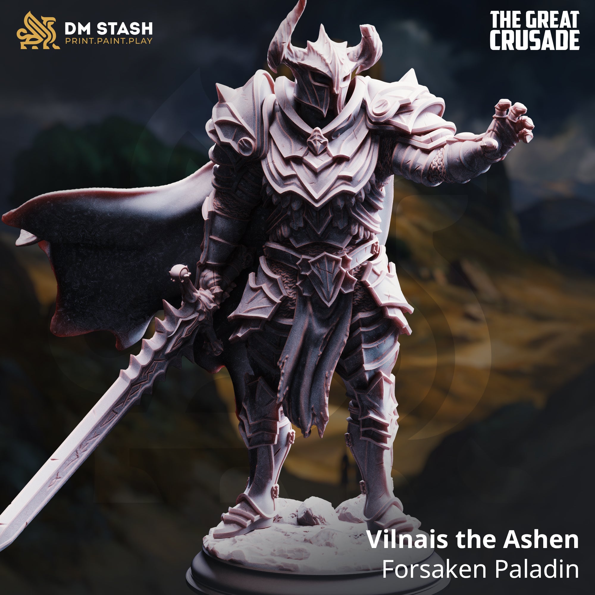 Vilnais the Ashen, Forsaken Paladin (Male Elf Dark Knight) Main image