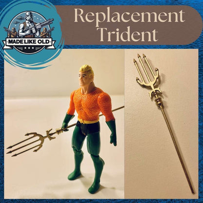 Vintage Kenner DC Super Powers Aquaman Trident 1984 Repro Part 1985 1986