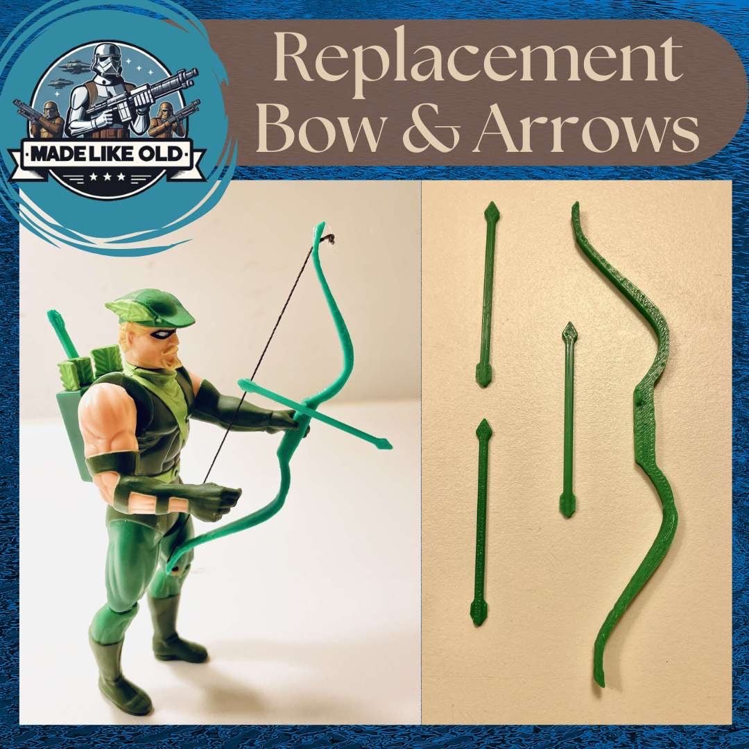 Vintage Kenner DC Super Powers Green Arrow Bow & Arrows Repro Part 1984 1985 Main image