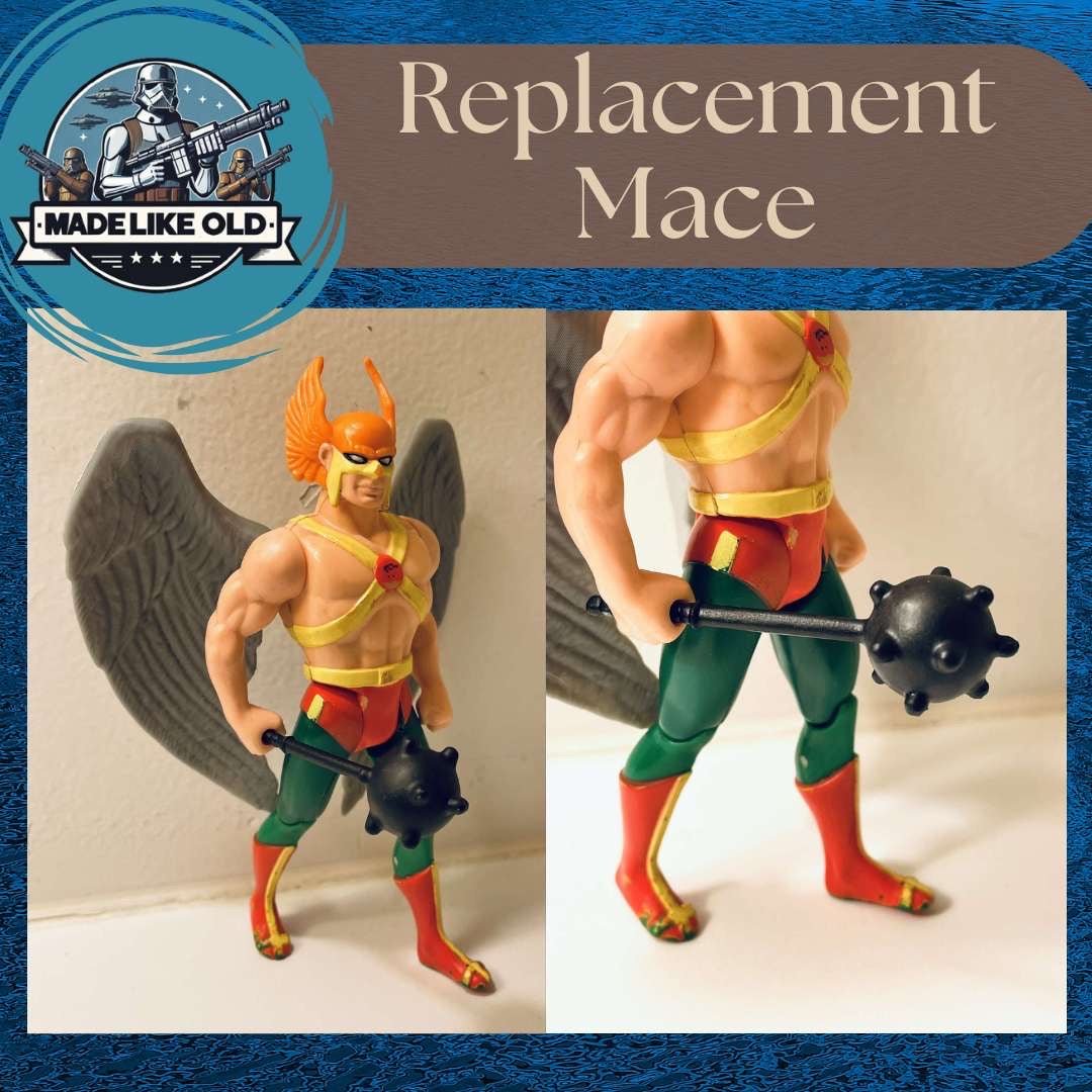 Vintage Kenner DC Super Powers Hawkman Mace 1984 Repro Part 1985 1986 Main image