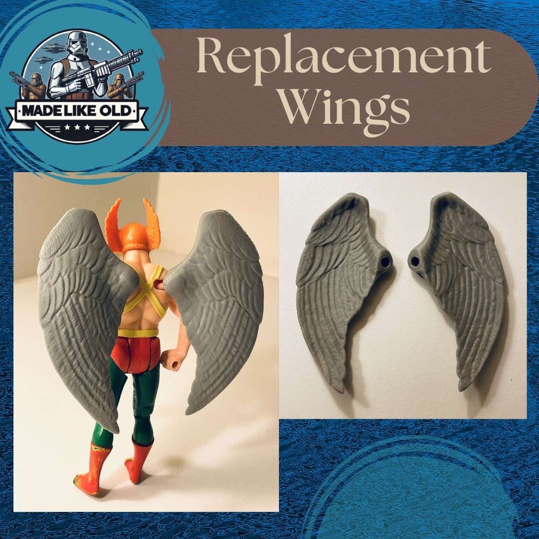 Vintage Kenner DC Super Powers Hawkman Wings 1984 Repro Part 1985 1986 Main image